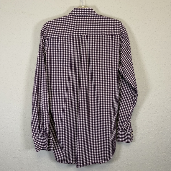 Peter Millar 100% Cotton Mens Long Sleeve Plaid Dress Shirt Size Medium - Picture 5 of 11